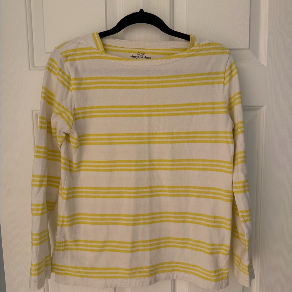 Vineyard Vines women’s Yellow & White Striped Top size Small